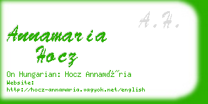 annamaria hocz business card